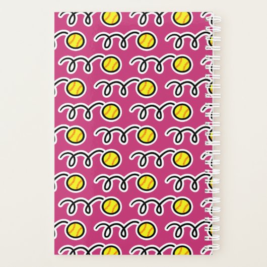 Gepersonaliseerde softbalspeler en coach planner (Achterkant)