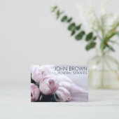 Gepersonaliseerde "Solemn Flowers" (UK/Euro) Visitekaartje (Staand voorkant)