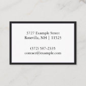 Gepersonaliseerde "Solemn Flowers" (UK/Euro) Visitekaartje (Achterkant)