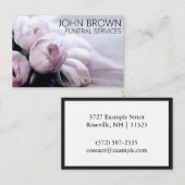 Gepersonaliseerde "Solemn Flowers" (UK/Euro) Visitekaartje (Voorkant / Achterkant)