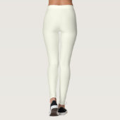 Gepersonaliseerde Solid Ivory kleur Leggings (Achterkant)