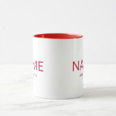 Gepersonaliseerde Solid Red Combo Mok met Jouw naa (Midden)