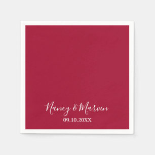 Gepersonaliseerde Solid Ruby 40th Jubileum Party Servet