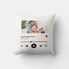 Gepersonaliseerde Song Album Foto Music Lover Kussen