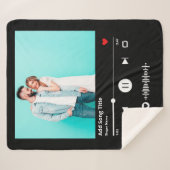 Gepersonaliseerde Song Code Scannable Music Couple Sherpa Deken (Voorkant (horizontaal))