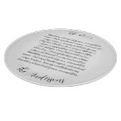 Gepersonaliseerde Songtekst Glas Charcuterie Board Snijplank (Hoek)