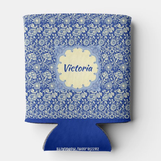 Gepersonaliseerde Sorta Blue Calico Blikjeskoeler (Achterkant)