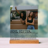 Gepersonaliseerde Soul Sister Definitie met Foto Acryl Bord (Neutraal)
