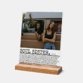 Gepersonaliseerde Soul Sister Definitie met Foto Acryl Bord (Hoek)
