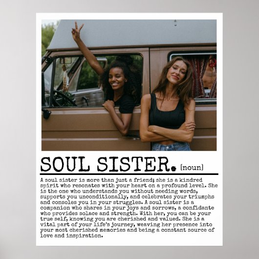 Gepersonaliseerde Soul Sister Definitie met Foto Poster (Voorkant)