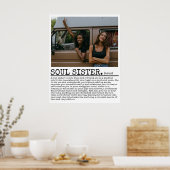 Gepersonaliseerde Soul Sister Definitie met Foto Poster (Keuken)