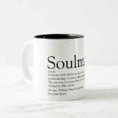 Gepersonaliseerde Soulmate Definitie Tweekleurige Koffiemok (Voorkant links)