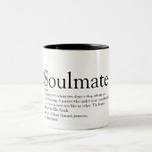 Gepersonaliseerde Soulmate Definitie Tweekleurige Koffiemok (Center)