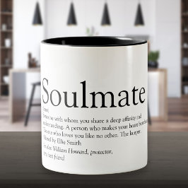 Gepersonaliseerde Soulmate Definitie Tweekleurige Koffiemok