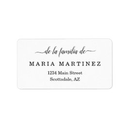 Gepersonaliseerde Spaanse begrafenis retour adresl Etiket
