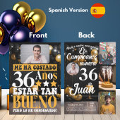 Gepersonaliseerde Spaanse verjaardag Custom Age Ve Kaart