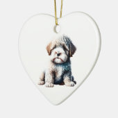 Gepersonaliseerde Spaanse Water Dog Puppy Keramisch Ornament (Links)