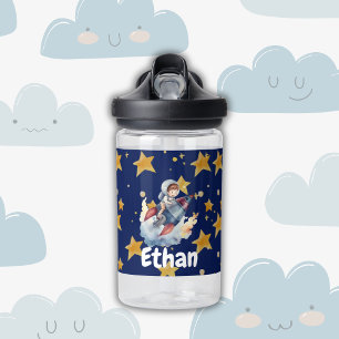 Gepersonaliseerde Space Adventure Waterfles voor k