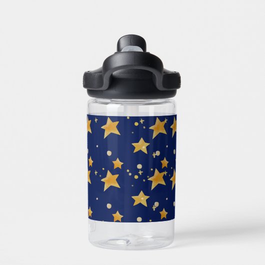 Gepersonaliseerde Space Adventure Waterfles voor k (Achterkant)