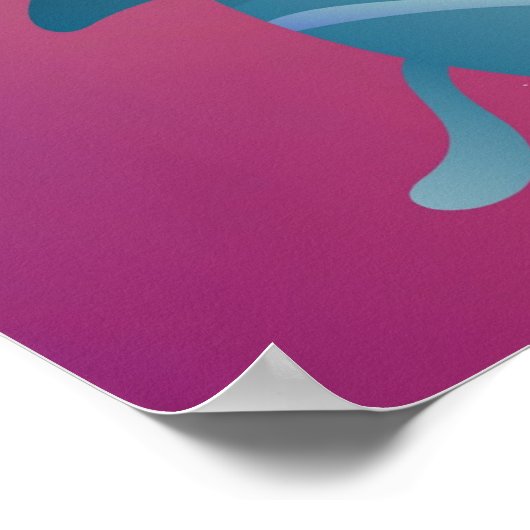 Gepersonaliseerde Space Cat Poster (Hoek)