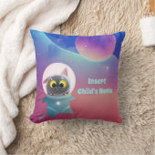Gepersonaliseerde Space Cat Sierkussen (Deken)
