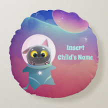 Gepersonaliseerde Space Cat Sierkussen