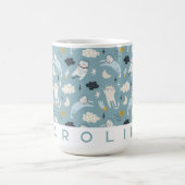 Gepersonaliseerde Space Cats Mok | Schattigee aang (Center)