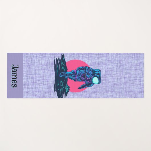 Gepersonaliseerde Space Explorer Yoga Mat (Voorkant (horizontaal))