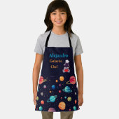 Gepersonaliseerde Space-Theme Galactic Chef Childs Schort (Insitu)