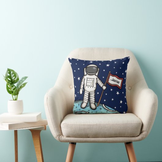 Gepersonaliseerde Spaceman Astronaut Cosmonaut Cus Kussen (Stoel)