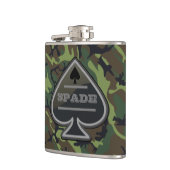 Gepersonaliseerde Spade Camo Heupfles (Links)