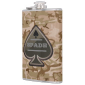 Gepersonaliseerde Spade Desert Camo Heupfles (Links)