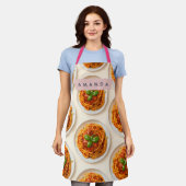 Gepersonaliseerde Spaghetti Kom Foodie Schort (Gedragen)