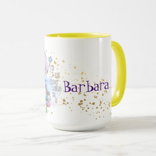 Gepersonaliseerde Sparkle Fairy Mok (Voorkant rechts)