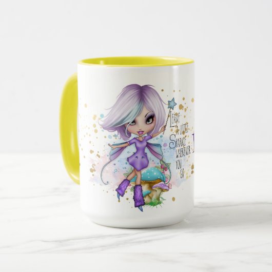 Gepersonaliseerde Sparkle Fairy Mok (Voorkant links)