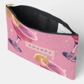 Gepersonaliseerde Sparkle Glam Roze Cocktail Etui (Open)