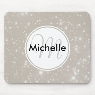 Gepersonaliseerde Sparkles in de nachtelijke hemel Muismat