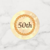 Gepersonaliseerde sparkly Gold Gelukkige 50ste ver Confetti (Kleine voorkant)