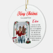 Gepersonaliseerde Speciale Beste Vriend Kerstmis Keramisch Ornament (Links)