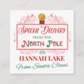 Gepersonaliseerde speciale levering Kerstcadeau La Informatiekaartje (Voorkant)