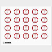 Gepersonaliseerde speciale levering van Santas Wor Ronde Sticker (Vel)