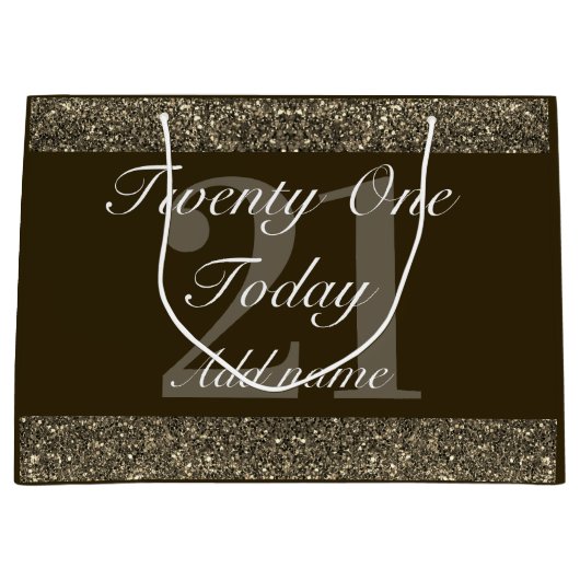 Gepersonaliseerde speciale verjaardagscadeau tas 2 groot cadeauzakje (Voorkant)