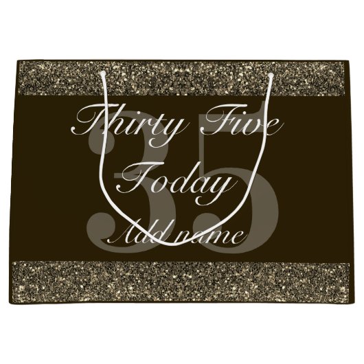 Gepersonaliseerde speciale verjaardagscadeau tas 3 groot cadeauzakje (Voorkant)