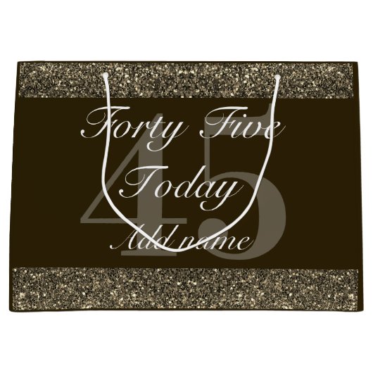 Gepersonaliseerde speciale verjaardagscadeau tas 4 groot cadeauzakje (Voorkant)