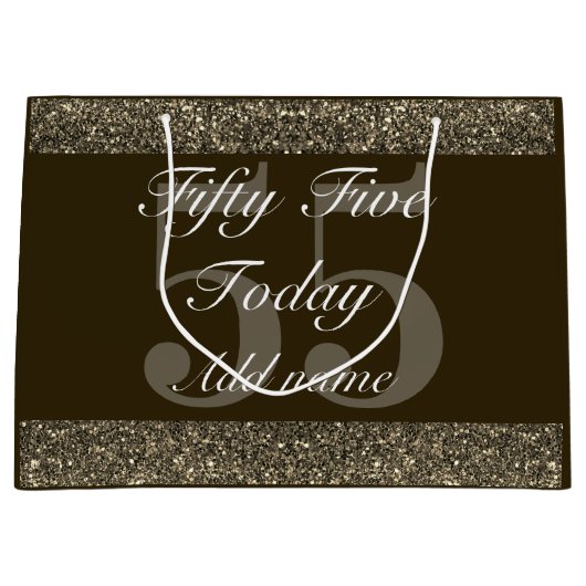 Gepersonaliseerde speciale verjaardagscadeau tas 5 groot cadeauzakje (Voorkant)