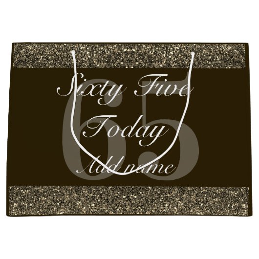 Gepersonaliseerde speciale verjaardagscadeau tas 6 groot cadeauzakje (Voorkant)