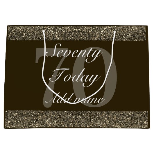 Gepersonaliseerde speciale verjaardagscadeau tas 7 groot cadeauzakje (Voorkant)