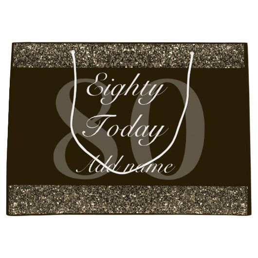 Gepersonaliseerde speciale verjaardagscadeau tas 8 groot cadeauzakje (Voorkant)