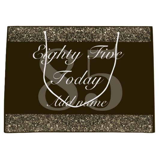 Gepersonaliseerde speciale verjaardagscadeau tas 8 groot cadeauzakje (Voorkant)