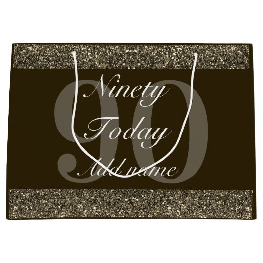 Gepersonaliseerde speciale verjaardagscadeau tas 9 groot cadeauzakje (Voorkant)